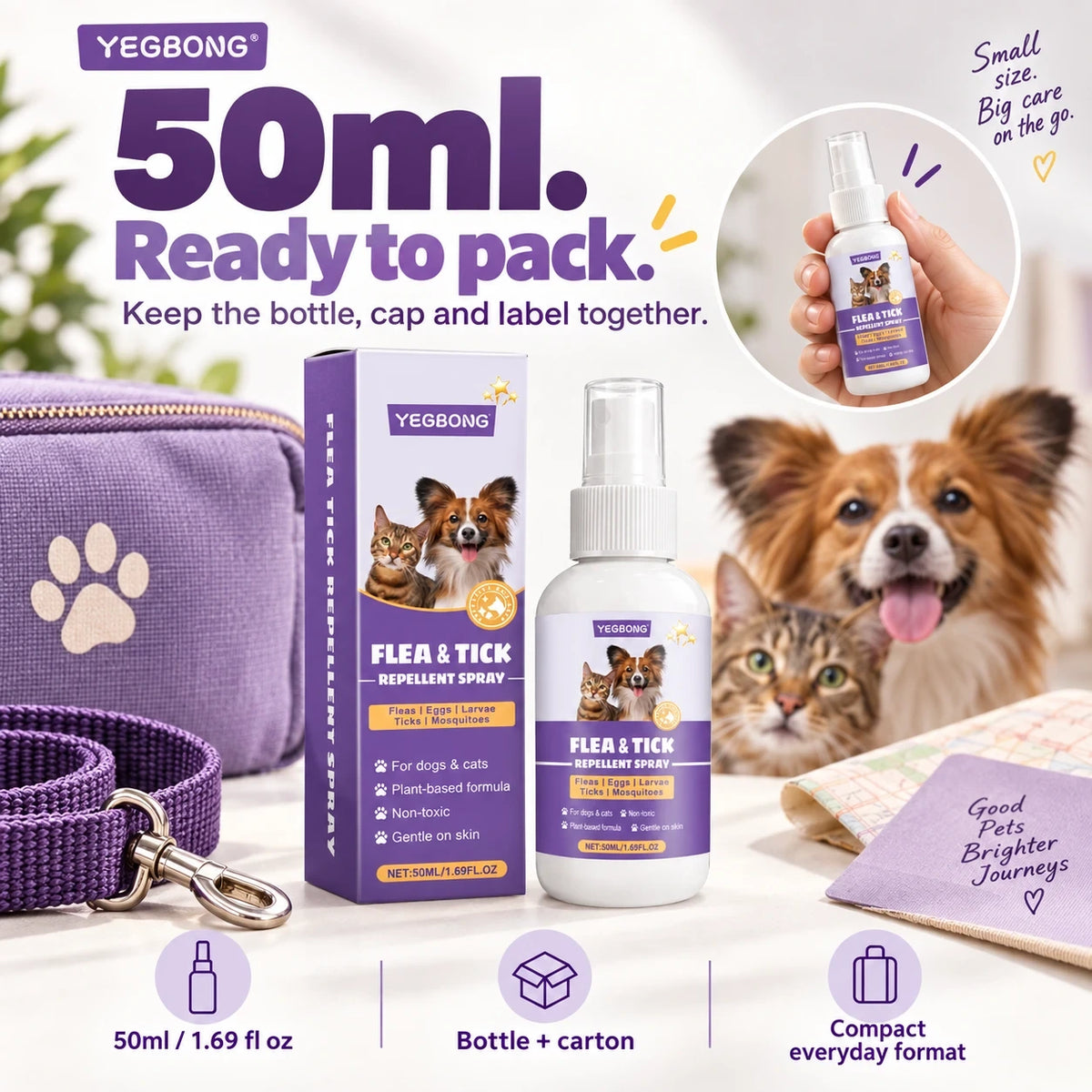 YEGBONG Flea & Tick Repellent Spray — 50ml
