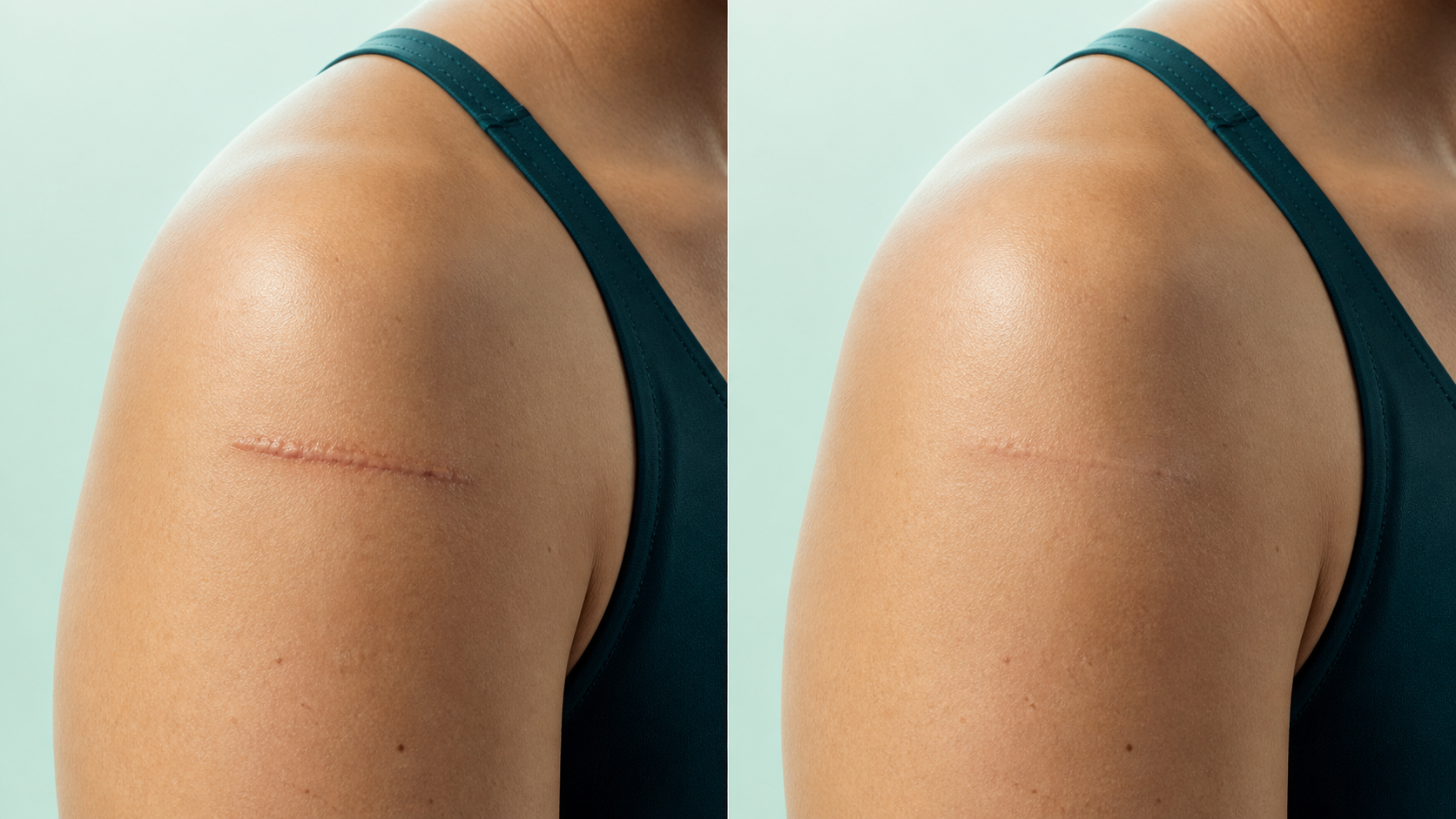 Illustrative shoulder scar comparison