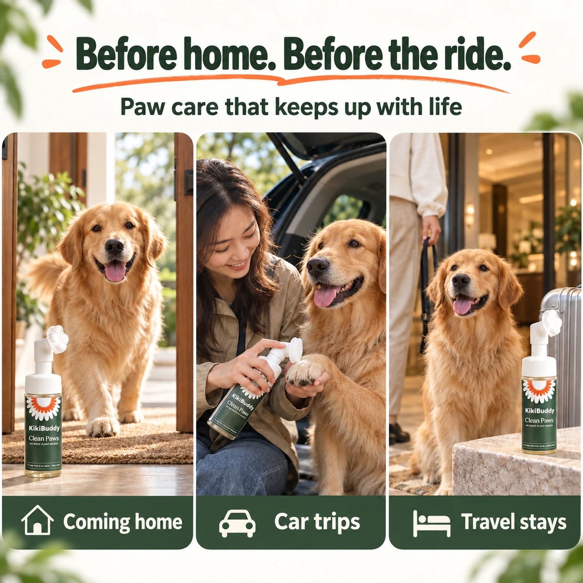 KikiBuddy No-Rinse Paw Care Foam — 150mL