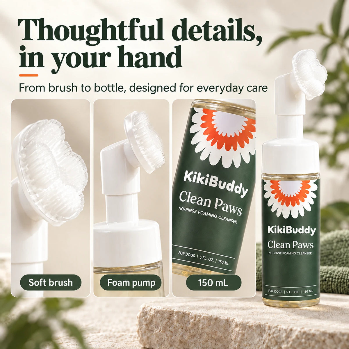 KikiBuddy No-Rinse Paw Care Foam — 150mL