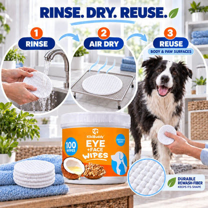Kelveth Pet Eye & Face Tear-Stain Cleansing Wipes - 100 Count