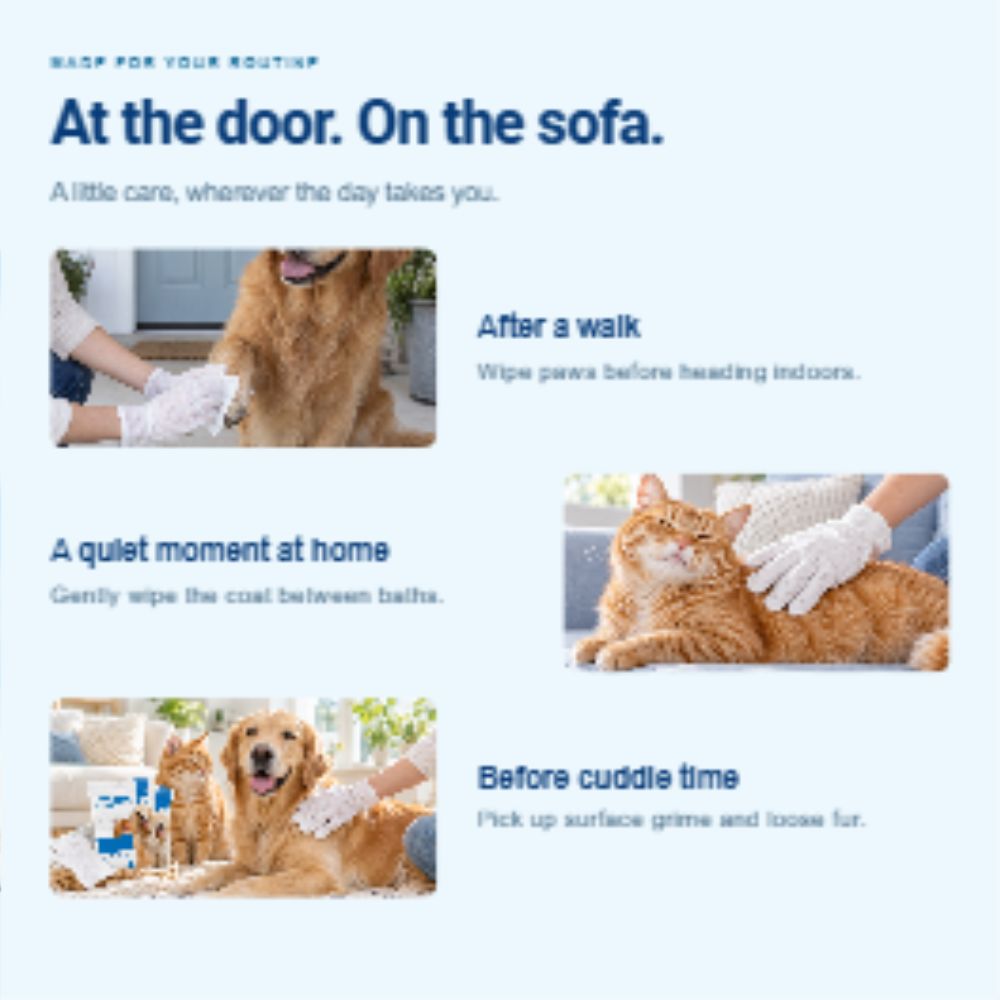 Kelveth Waterless Pet Cleaning Gloves — 6 Gloves