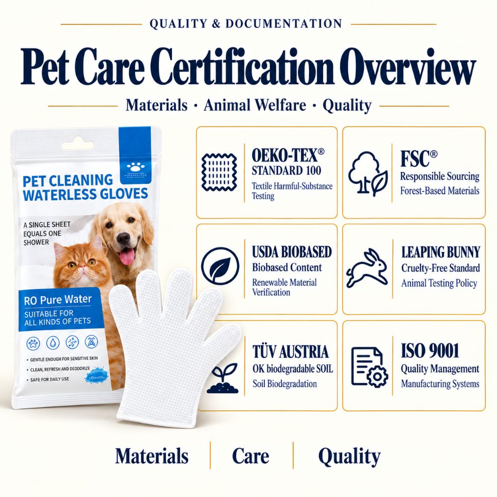 Kelveth Waterless Pet Cleaning Gloves — 6 Gloves