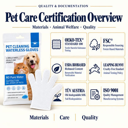 Kelveth Waterless Pet Cleaning Gloves — 6 Gloves