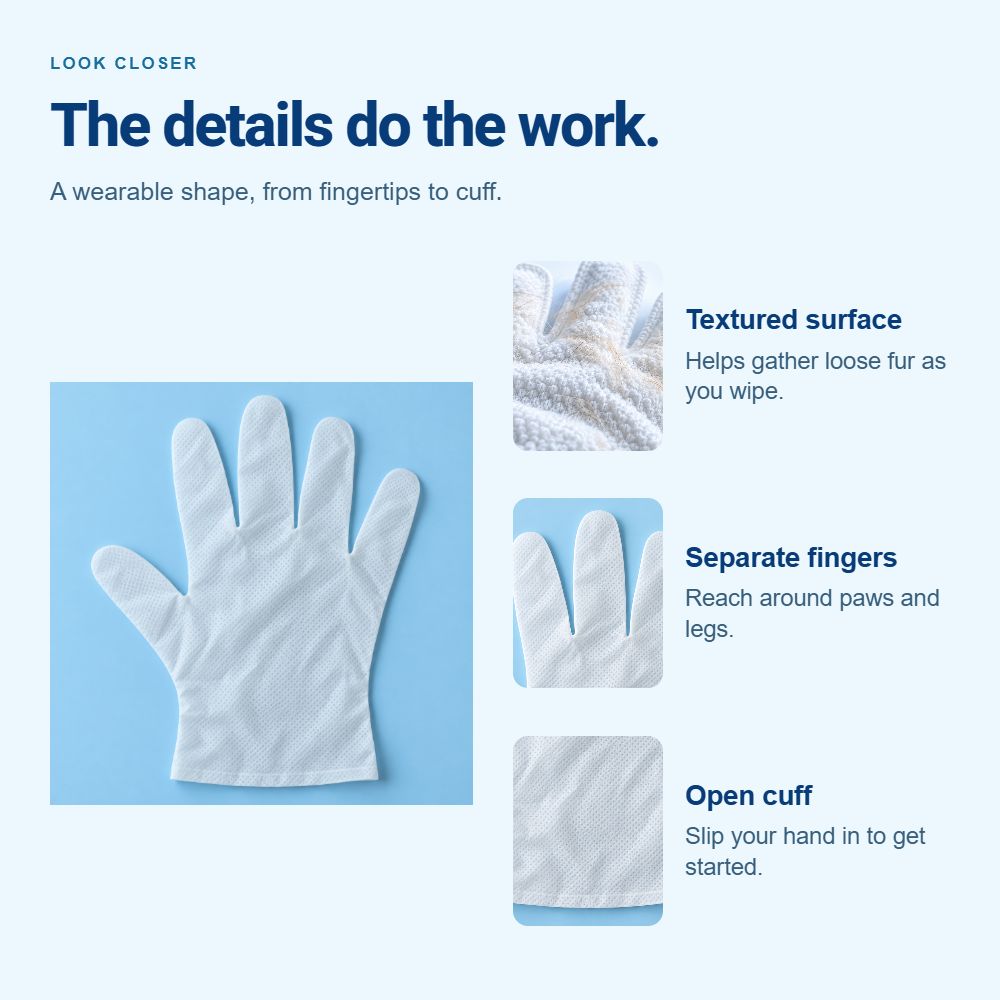 Kelveth Waterless Pet Cleaning Gloves — 6 Gloves