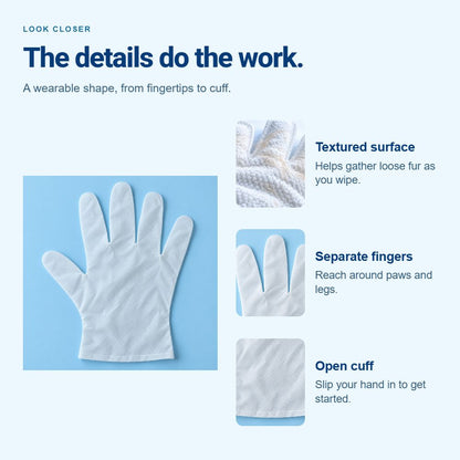 Kelveth Waterless Pet Cleaning Gloves — 6 Gloves