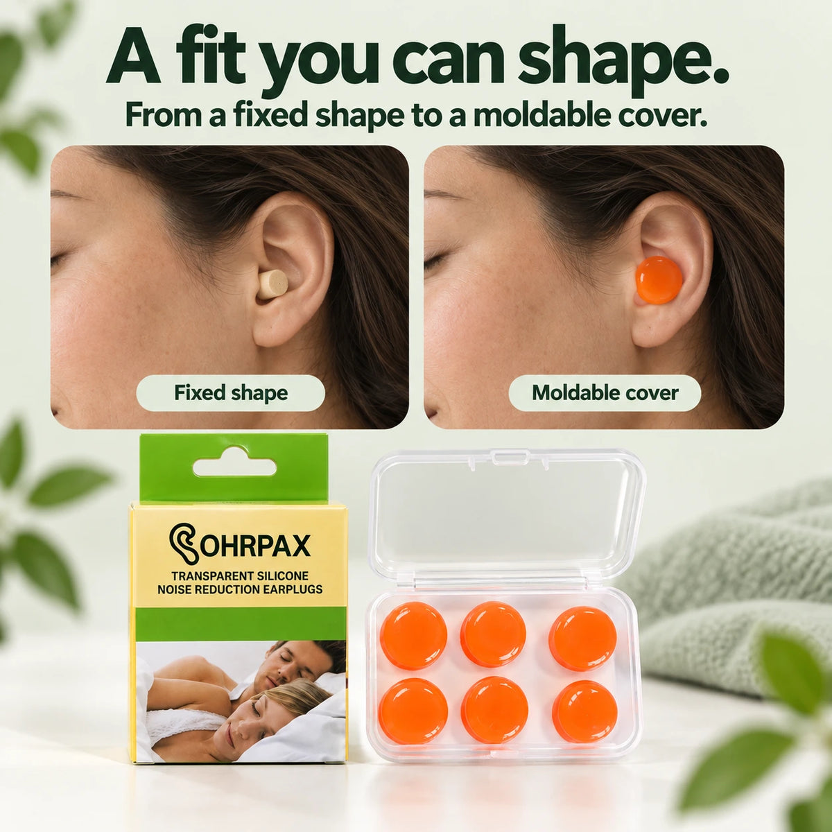 OHRPAX Moldable Silicone Earplugs — 6 Pieces