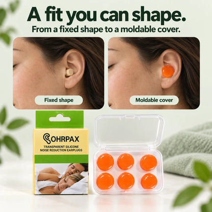 OHRPAX Moldable Silicone Earplugs — 6 Pieces