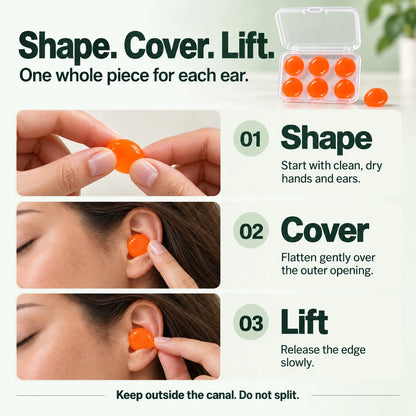 OHRPAX Moldable Silicone Earplugs — 6 Pieces