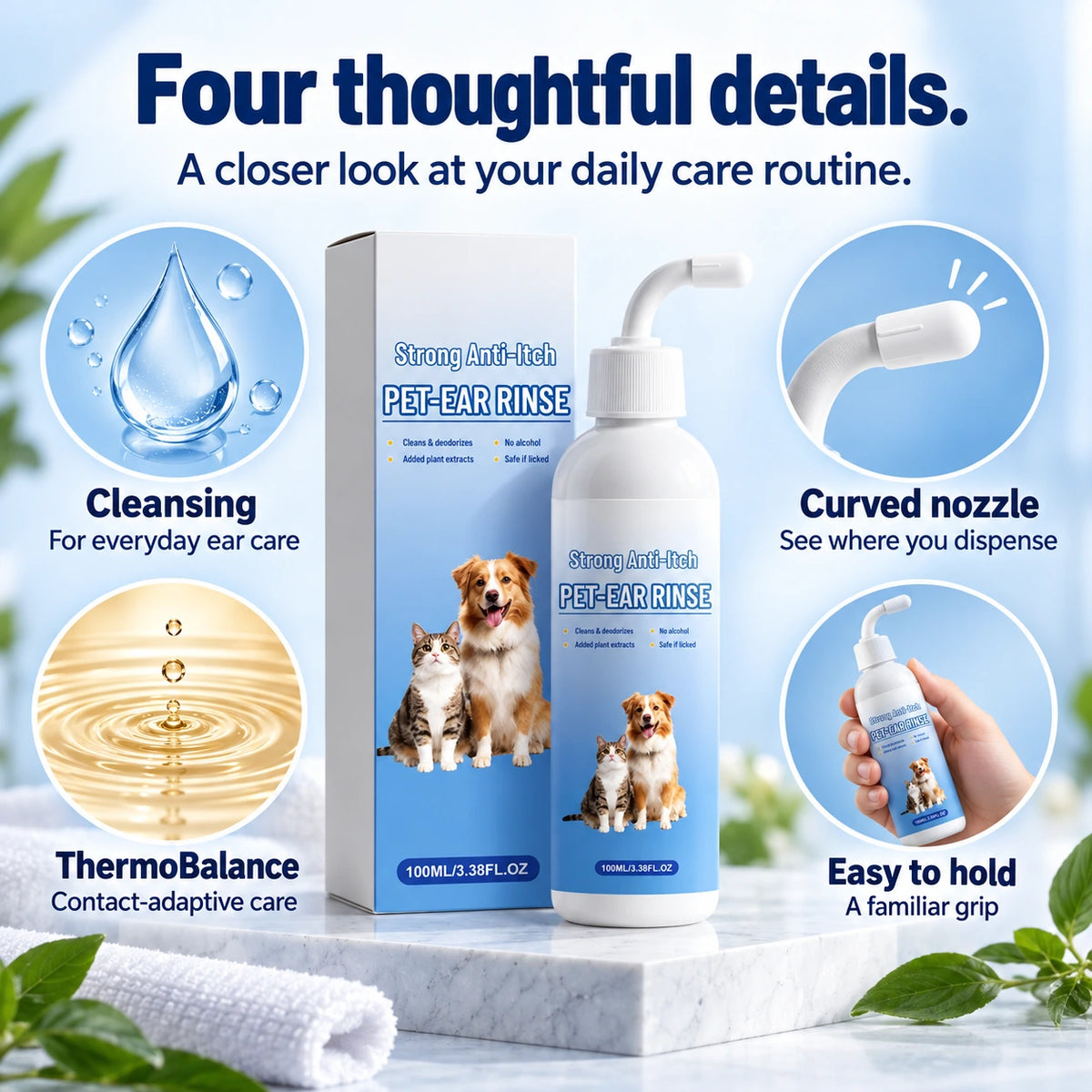 PET-EAR RINSE — 100mL + 10 Cotton Swabs