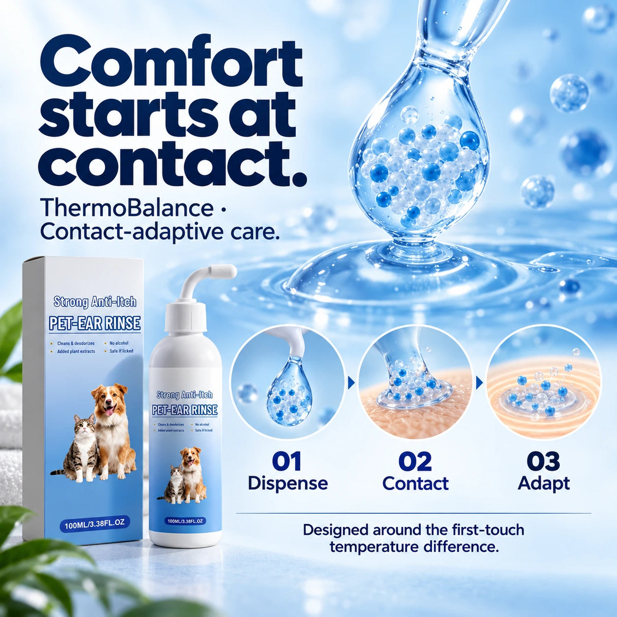 PET-EAR RINSE — 100mL + 10 Cotton Swabs