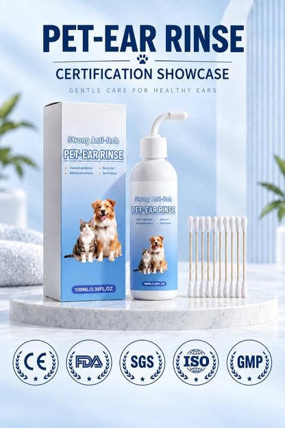PET-EAR RINSE — 100mL + 10 Cotton Swabs