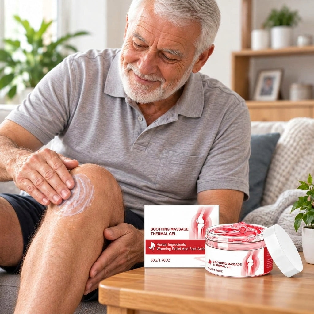 Customer using Triple-Action Joint Massage Gel after activity