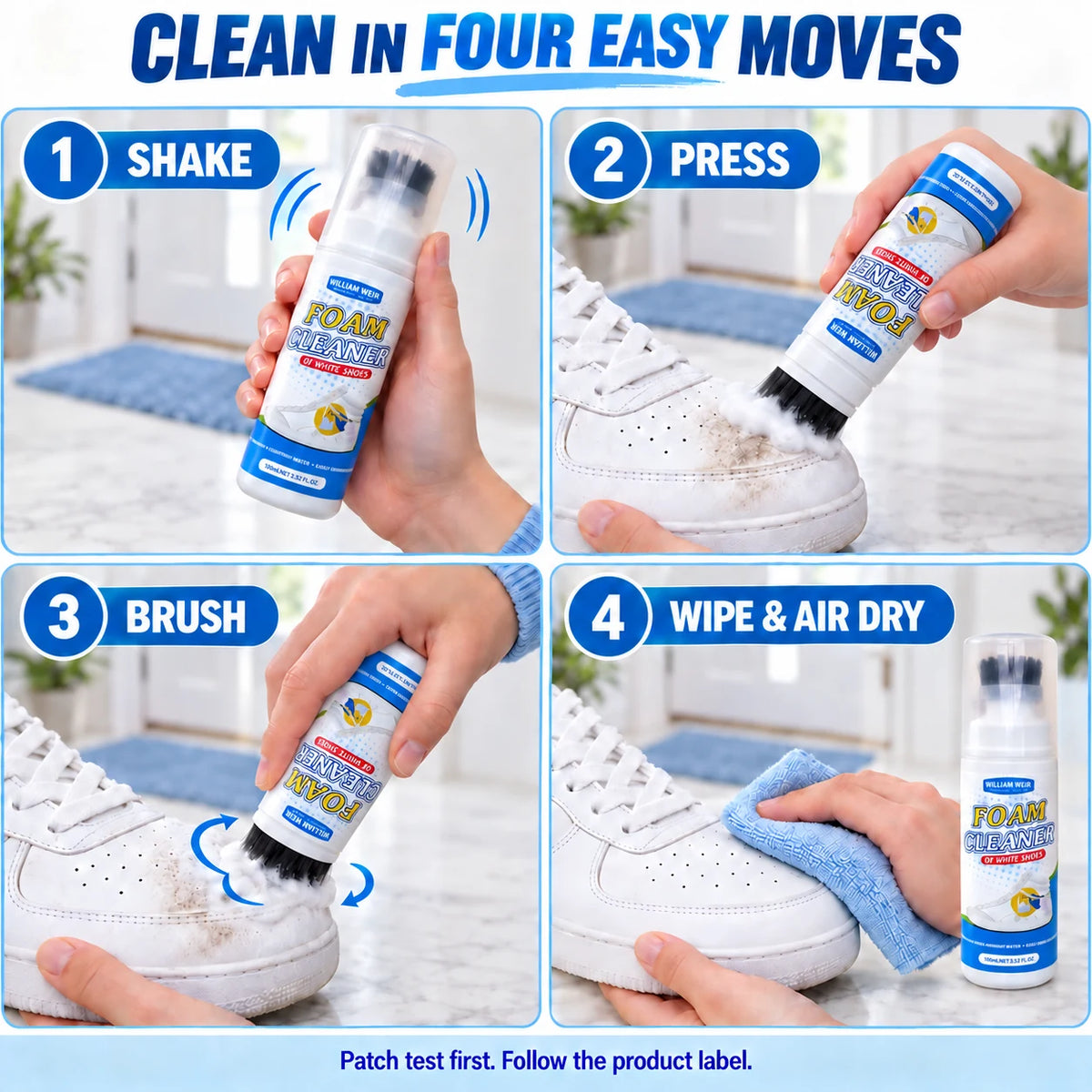 William Weir White Shoe Foam Cleaner — 100ml — 8