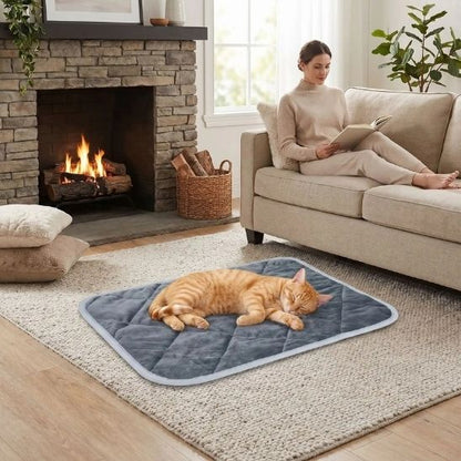 soft self-warming cat mat