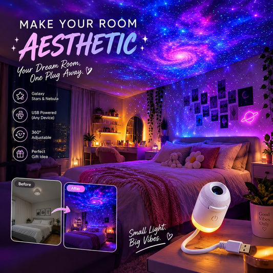 Galaxy Star Projector USB Night Light