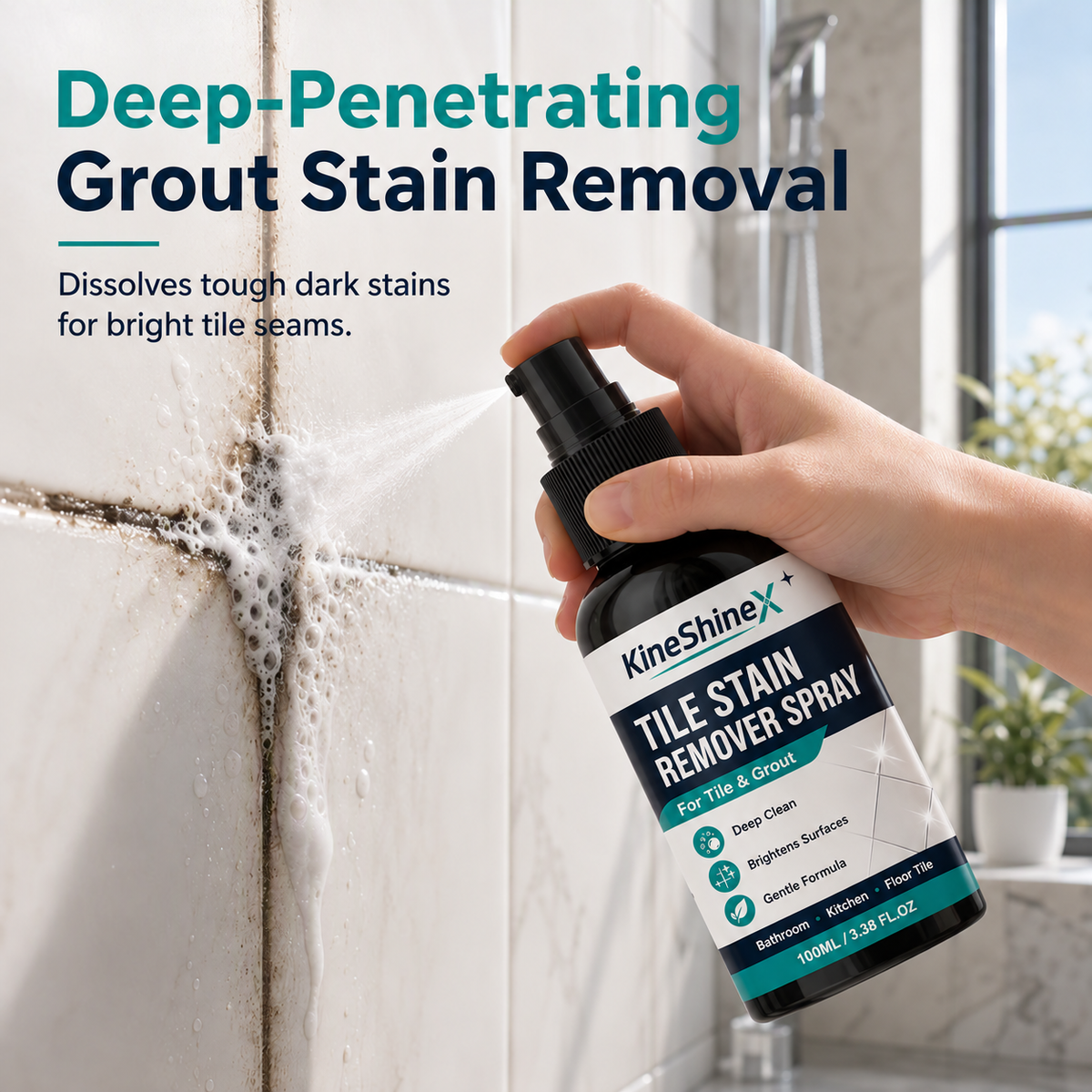 KineShineX Tile Stain Remover Spray — 100 ml