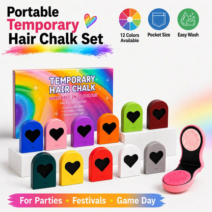 Temporary Hair Chalk Set — 12 Colors