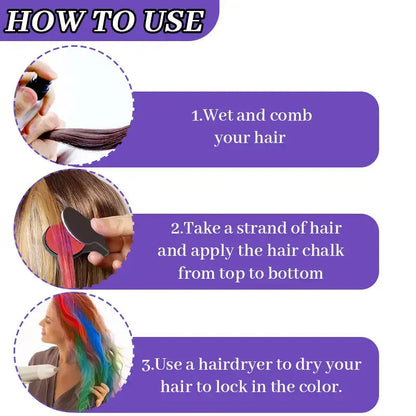 Temporary Hair Chalk Set — 12 Colors