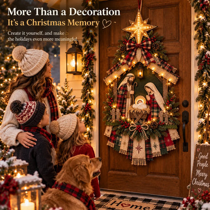 DIY Lighted Nativity Door Hanging Kit