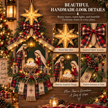 DIY Lighted Nativity Door Hanging Kit