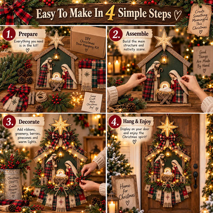 DIY Lighted Nativity Door Hanging Kit
